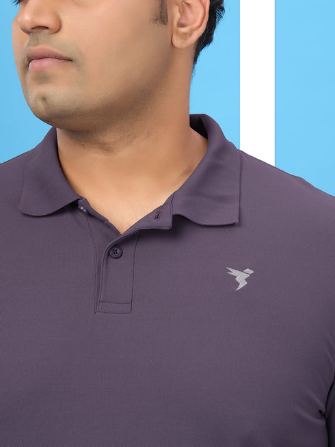 Men Plus Size Solid Polo T-shirt with MATPIQ
