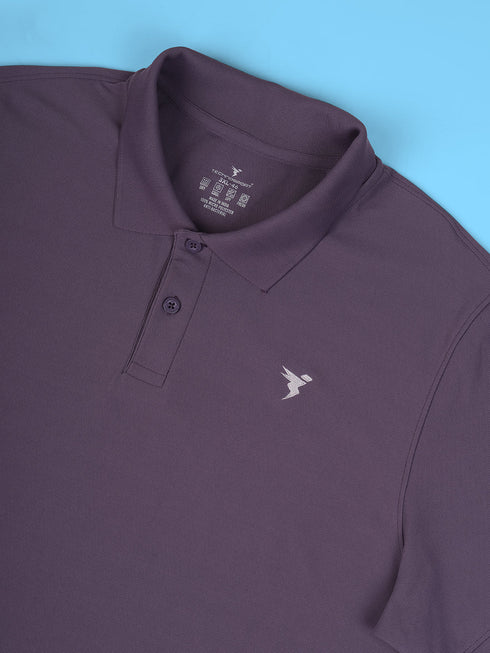 Men Plus Size Solid Polo T-shirt with MATPIQ