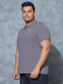 Men Plus Size Solid Polo T-shirt with MATPIQ