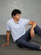 Men Solid Slim Fit Polo T-shirt with MATPIQ