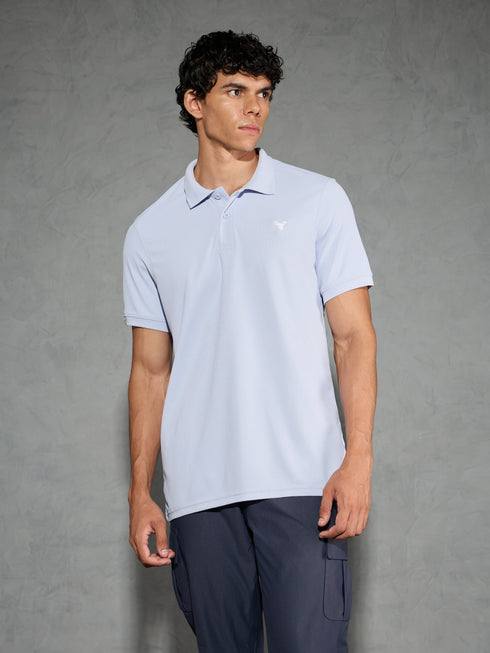Men Solid Slim Fit Polo T-shirt with MATPIQ