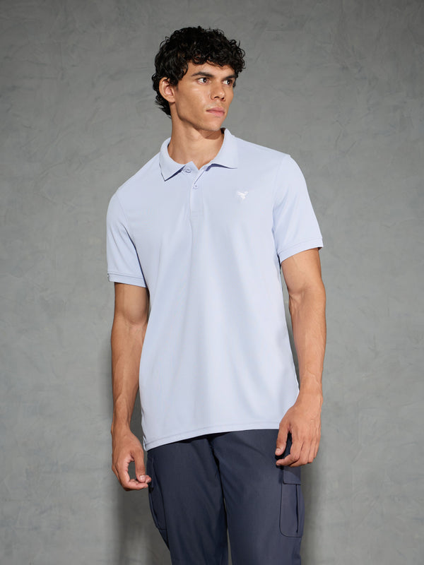 Men Solid Slim Fit Polo T-shirt with MATPIQ