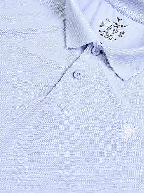 Men Solid Slim Fit Polo T-shirt with MATPIQ