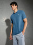 Men Solid Slim Fit Polo T-shirt with MATPIQ