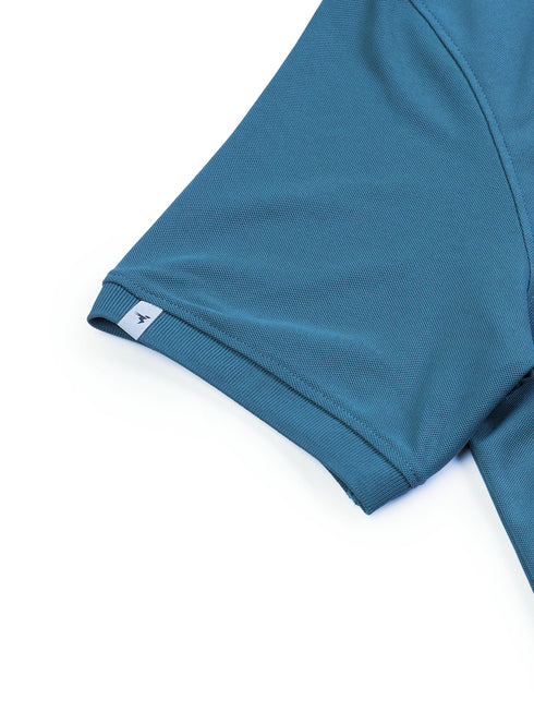 Men Solid Slim Fit Polo T-shirt with MATPIQ