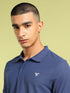 Men Solid Slim Fit Polo T-shirt with MATPIQ