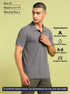 Men Solid Slim Fit Polo T-shirt with MATPIQ