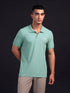 Men Solid Slim Fit Polo T-shirt with MATPIQ