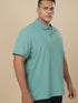 Men Plus Size Solid Polo T-shirt with MATPIQ