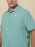 Men Plus Size Solid Polo T-shirt with MATPIQ