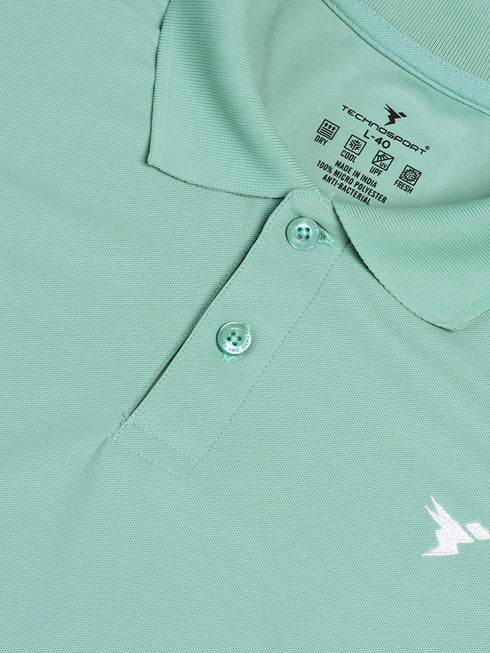 Men Solid Slim Fit Polo T-shirt with MATPIQ
