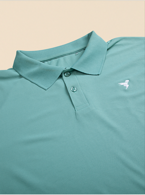 Men Plus Size Solid Polo T-shirt with MATPIQ