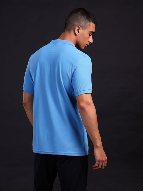 Men Solid Slim Fit Polo T-shirt with MATPIQ