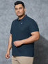 Men Plus Size Solid Polo T-shirt with MATPIQ