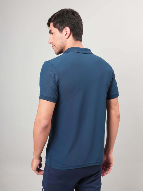 Men Solid Slim Fit Polo T-shirt with MATPIQ
