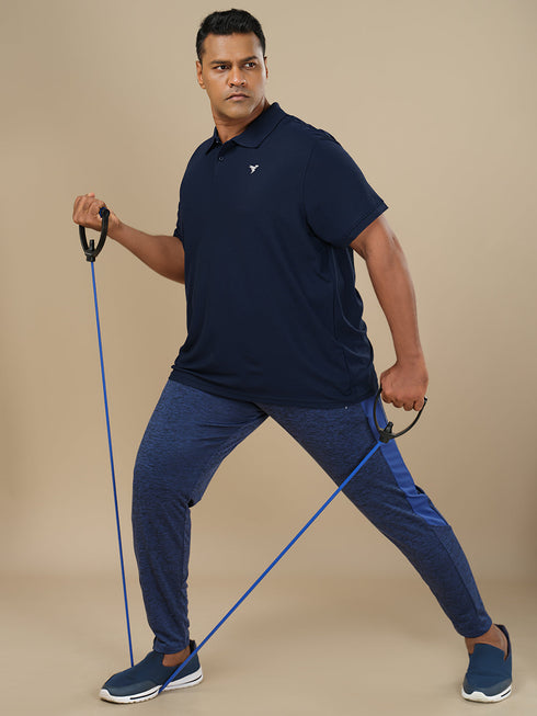 Men Plus Size Solid Polo T-shirt with MATPIQ