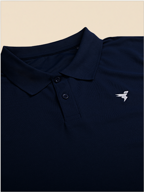 Men Plus Size Solid Polo T-shirt with MATPIQ