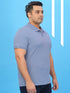Men Plus Size Solid Polo T-shirt with MATPIQ