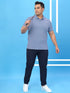 Men Plus Size Solid Polo T-shirt with MATPIQ