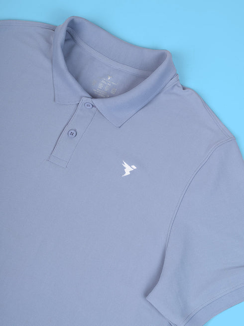 Men Plus Size Solid Polo T-shirt with MATPIQ