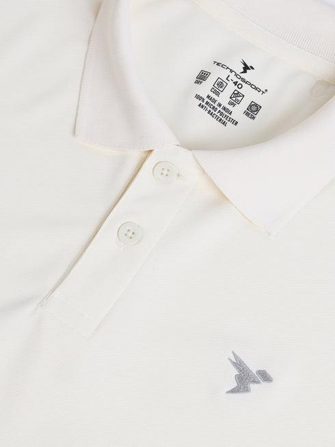 Men Solid Slim Fit Polo T-shirt with MATPIQ