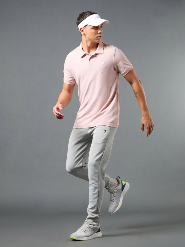 Men Solid Slim Fit Polo T-shirt with MATPIQ