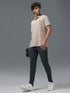 Men Solid Slim Fit Polo T-shirt with MATPIQ