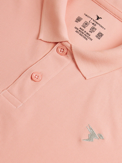 Men Solid Slim Fit Polo T-shirt with MATPIQ