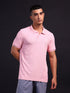 Men Solid Slim Fit Polo T-shirt with MATPIQ