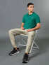 Men Solid Slim Fit Polo T-shirt with MATPIQ