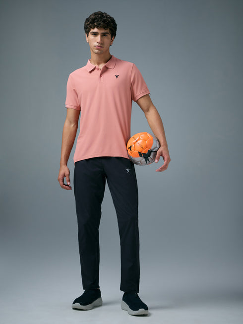 Men Solid Slim Fit Polo T-shirt with MATPIQ