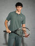 Men Solid Slim Fit Polo T-shirt with MATPIQ