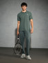 Men Solid Slim Fit Polo T-shirt with MATPIQ