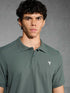 Men Solid Slim Fit Polo T-shirt with MATPIQ