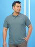 Men Plus Size Solid Polo T-shirt with MATPIQ