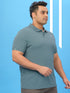 Men Plus Size Solid Polo T-shirt with MATPIQ
