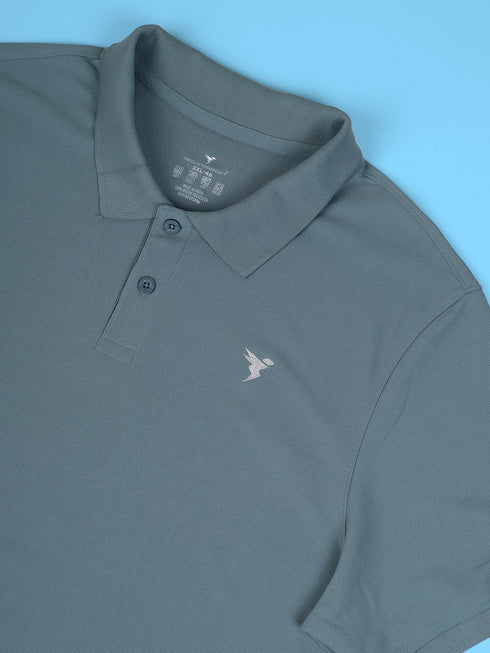 Men Plus Size Solid Polo T-shirt with MATPIQ