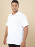 Men Plus Size Solid Polo T-shirt with MATPIQ