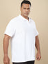Men Plus Size Solid Polo T-shirt with MATPIQ