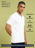 Men Solid Slim Fit Polo T-shirt with MATPIQ