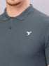 Men Solid Slim Fit Polo T-shirt with MATPIQ
