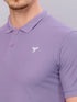 Men Solid Slim Fit Polo T-shirt with MATPIQ