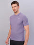 Men Solid Slim Fit Polo T-shirt with MATPIQ