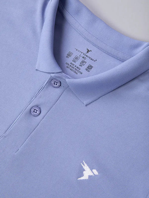 Men Solid Slim Fit Polo T-shirt with MATPIQ