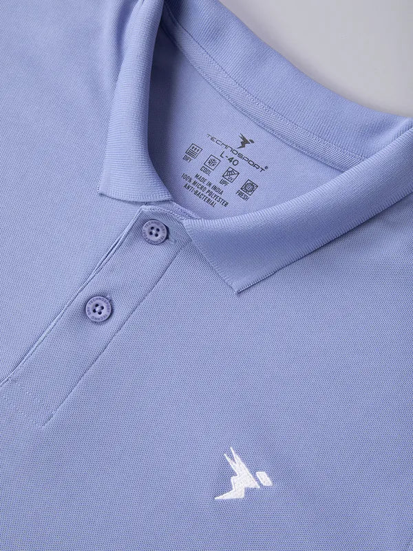 Men Solid Slim Fit Polo T-shirt with MATPIQ
