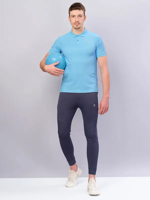 Men Solid Slim Fit Polo T-shirt with MATPIQ