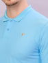 Men Solid Slim Fit Polo T-shirt with MATPIQ