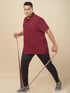 Men Plus Size Solid Polo T-shirt with MATPIQ