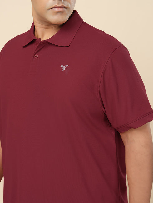 Men Plus Size Solid Polo T-shirt with MATPIQ