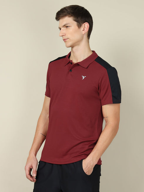 Men Colorblock Relax Fit Polo T-shirt with TECHNO COOL+